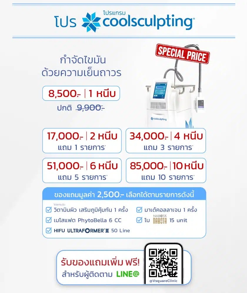 CoolSculpting ราคา