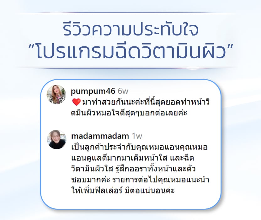 รีวิวผลลัพธ์จริงหลังดริปวิตามิน