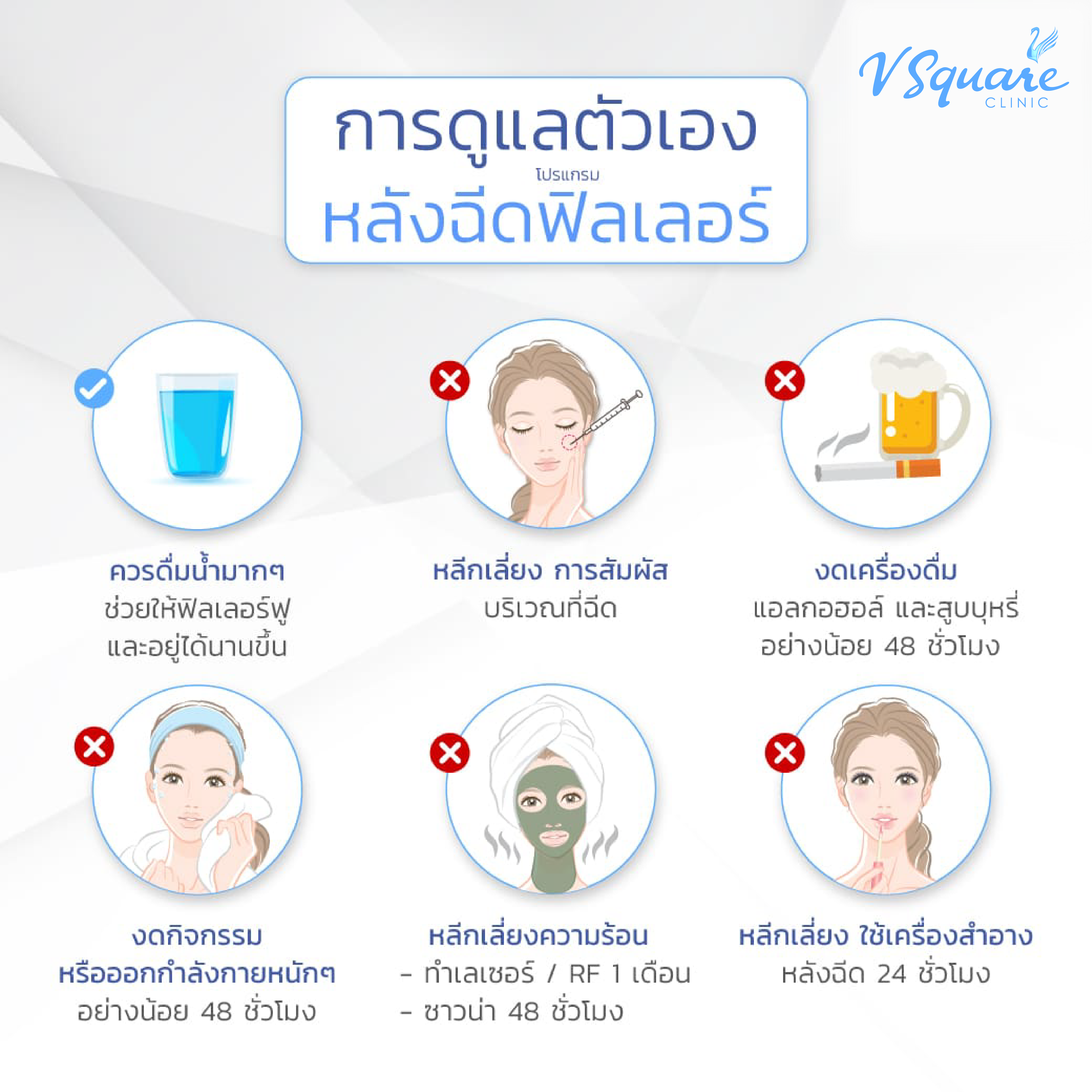 การดูแลหลังฉีดฟิลเลอร์ Neuramis