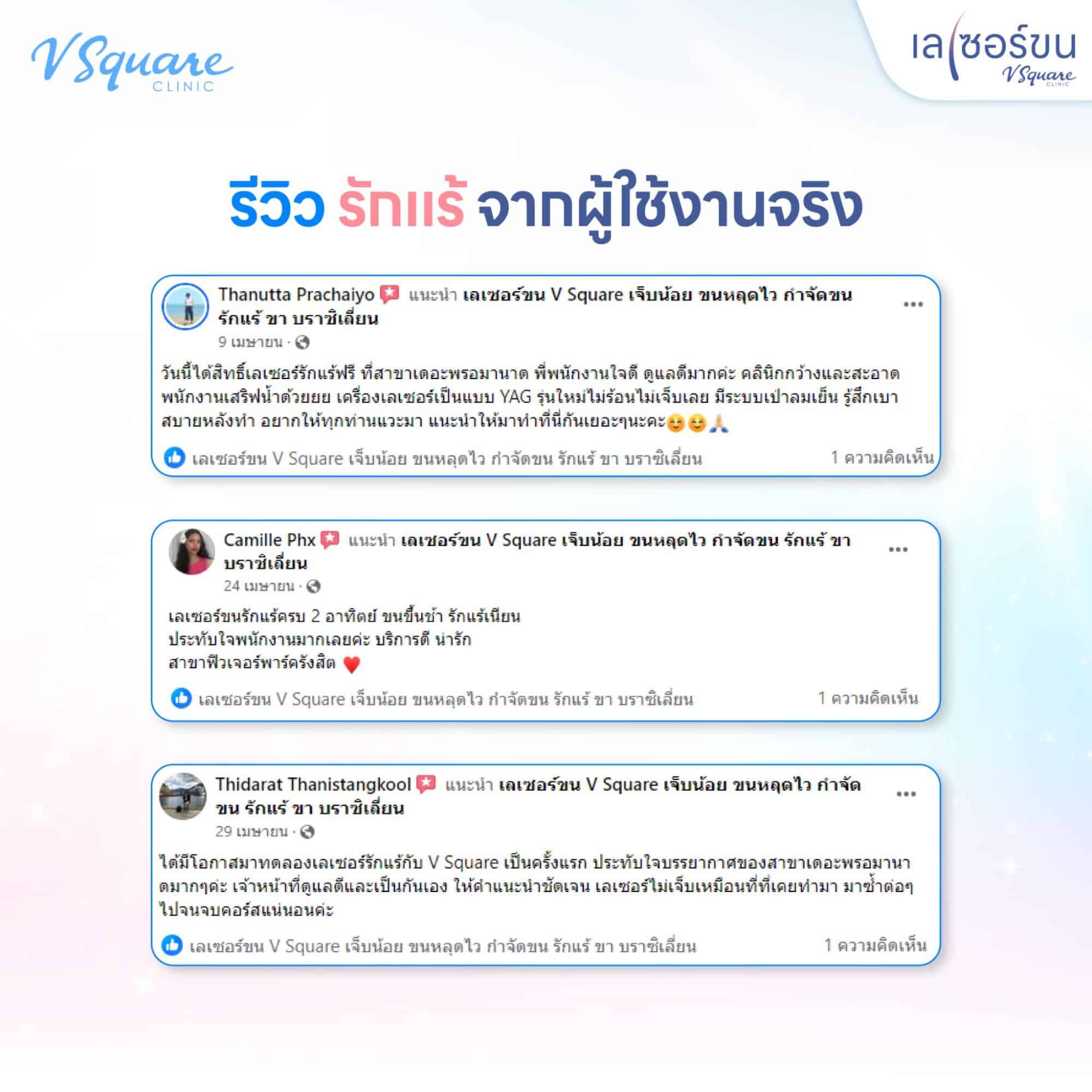 เลเซอร์ขนรักแร้ รีวิว