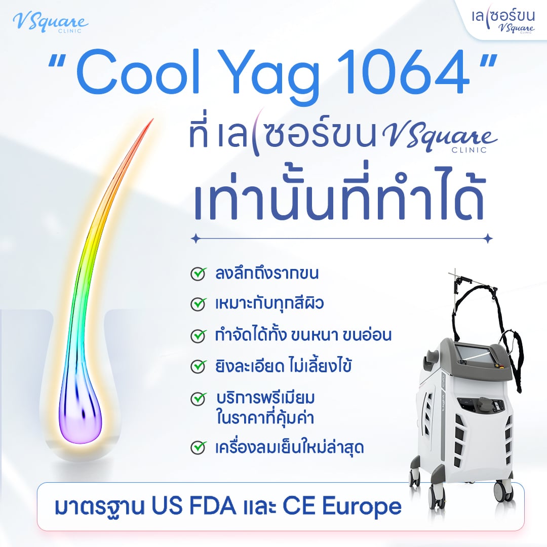 โปรแกรม Cool Yag 1064 ที่ V Sqaure Clinic