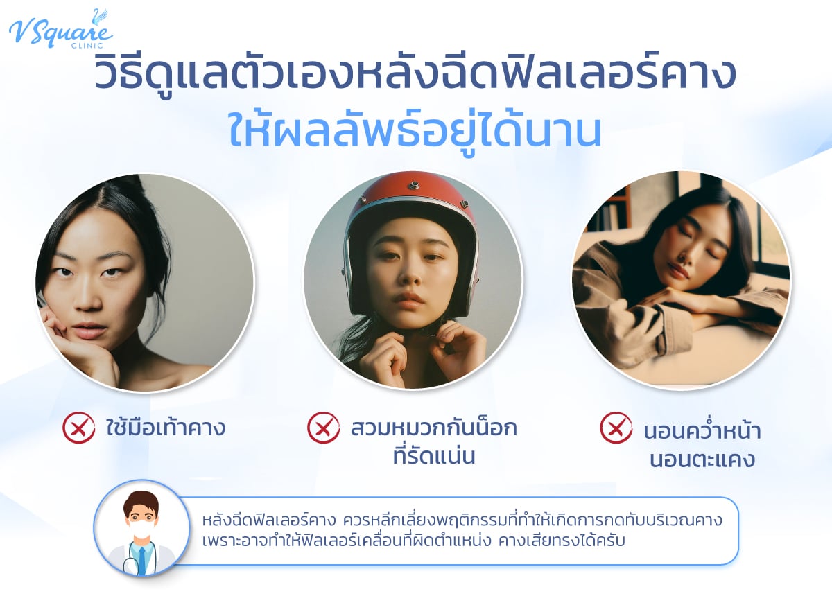 ข้อควรปฏิบัติหลังฉีดฟิลเลอร์คาง